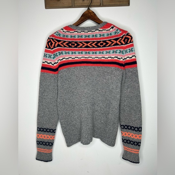J. Crew Factory 100% Lambs Wool Fair Isle Sweater - medium - Picture 6 of 8